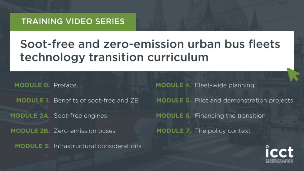 Sootfree and zeroemission urban bus fleets technology transition