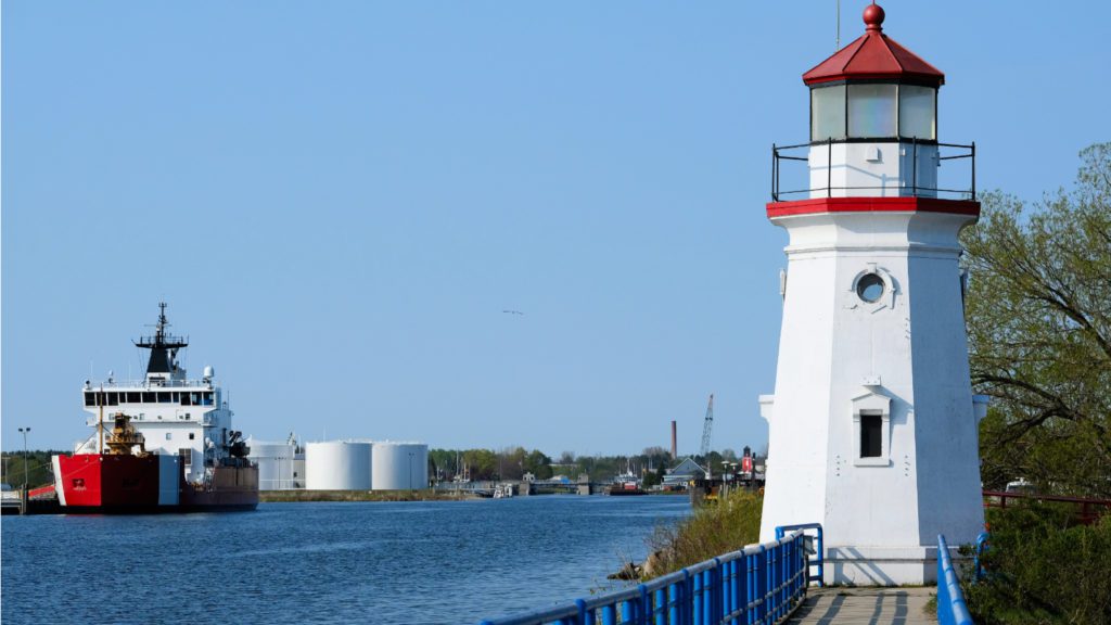 Lighthouse in Michigan on Lake Huron