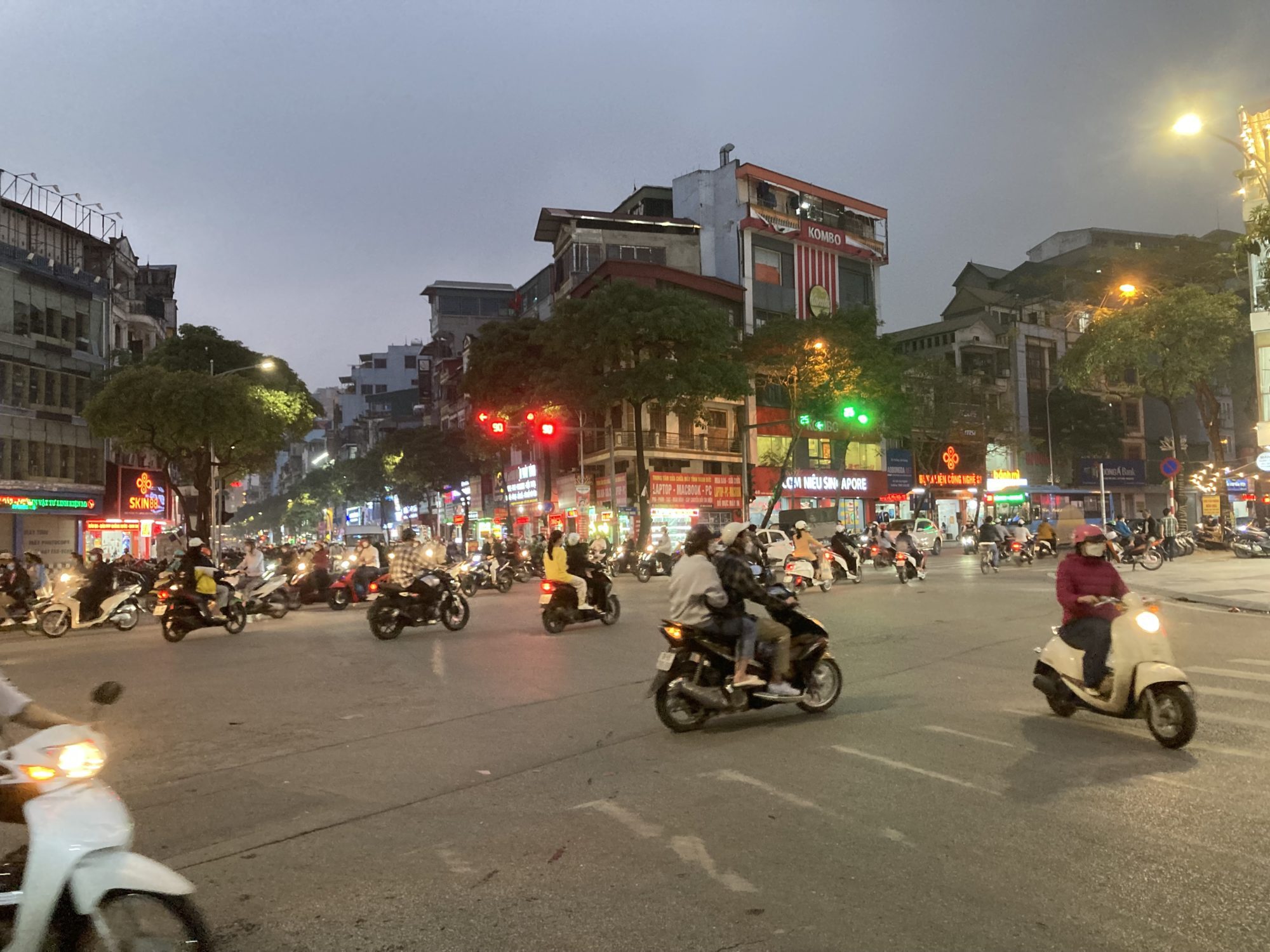 photo of mopeds in Hanoi streets